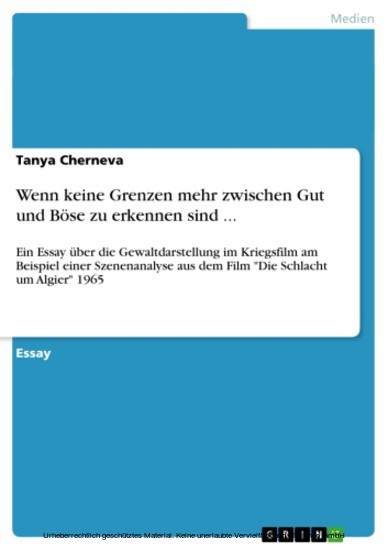 Wenn keine Grenzen mehr zwischen Gut und Böse zu erkennen sind ... main product photo