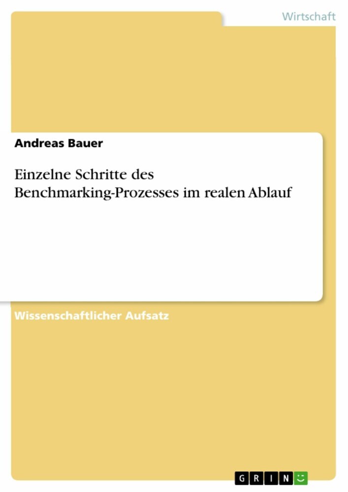 Einzelne Schritte des Benchmarking-Prozesses im realen Ablauf main product photo