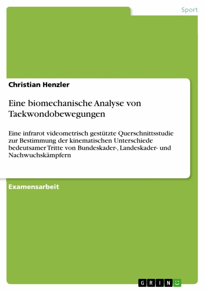Eine biomechanische Analyse von Taekwondobewegungen main product photo