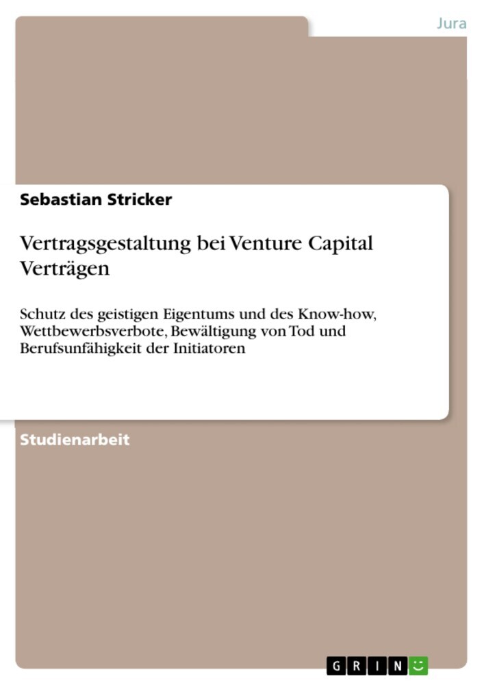 Vertragsgestaltung bei Venture Capital Verträgen main product photo