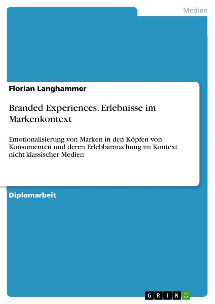 Branded Experiences. Erlebnisse im Markenkontext main product photo