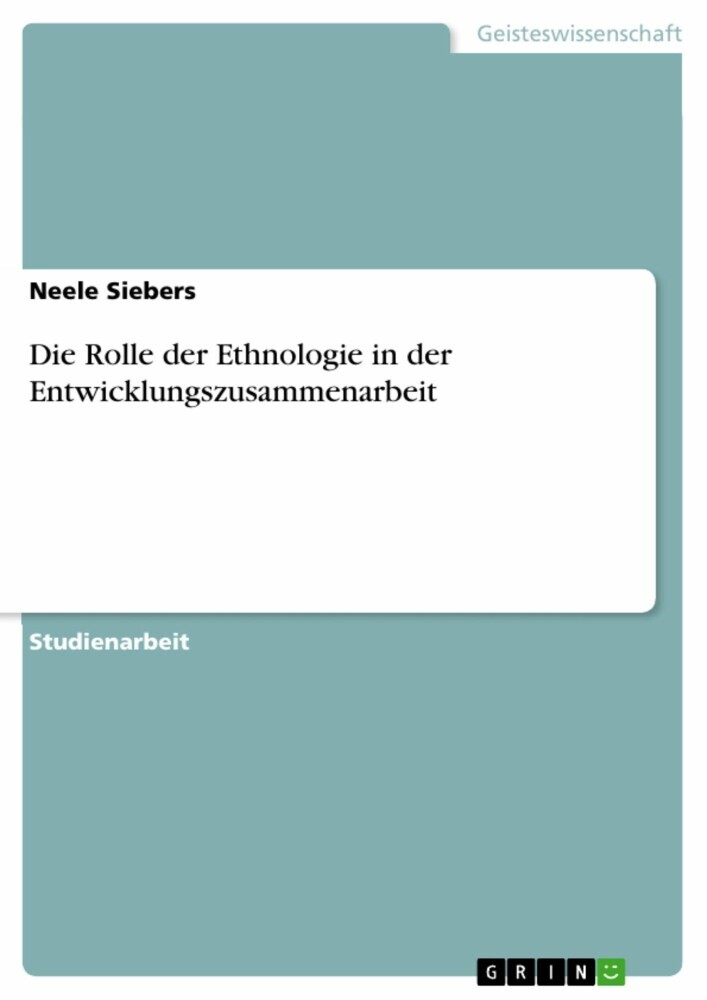 Die Rolle der Ethnologie in der Entwicklungszusammenarbeit main product photo