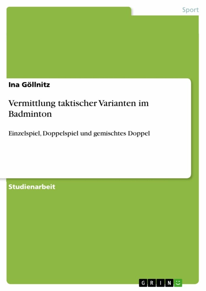 Vermittlung taktischer Varianten im Badminton main product photo