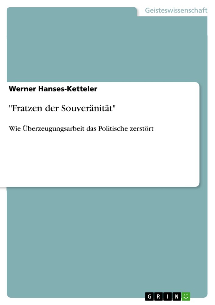'Fratzen der Souveränität' main product photo