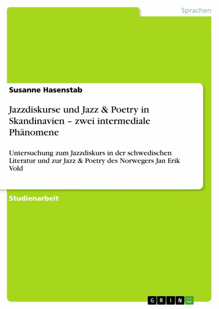 Jazzdiskurse und Jazz & Poetry in Skandinavien - zwei intermediale Phänomene main product photo