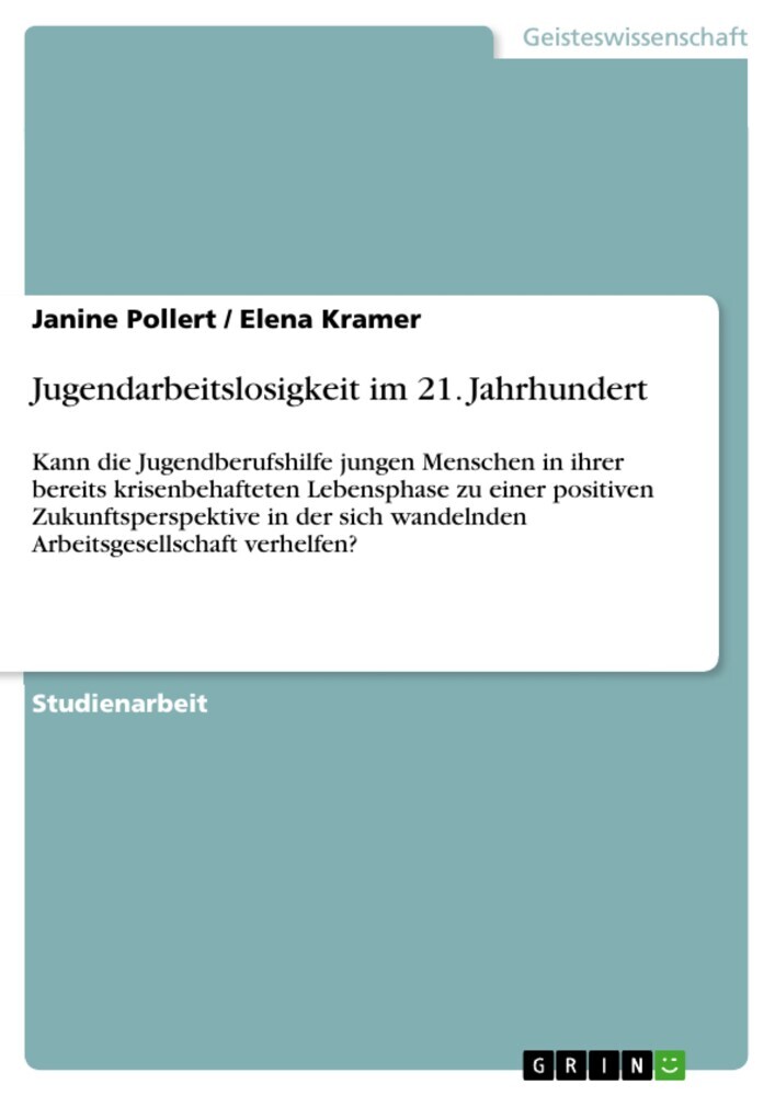 Jugendarbeitslosigkeit im 21. Jahrhundert main product photo
