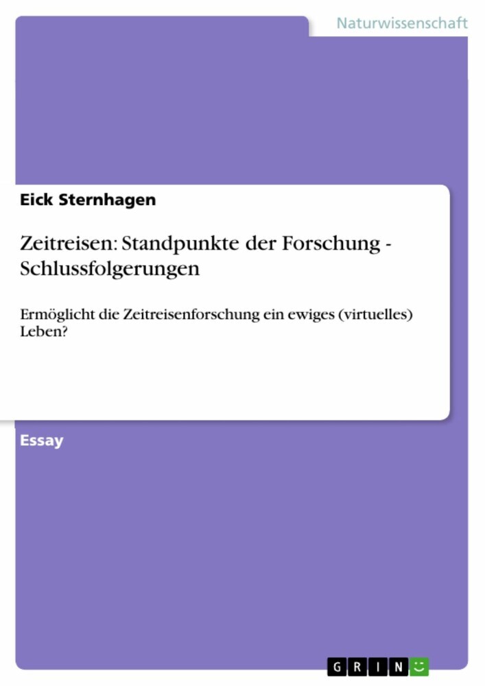 Zeitreisen: Standpunkte der Forschung - Schlussfolgerungen main product photo