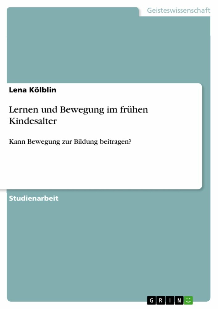 Lernen und Bewegung im frühen Kindesalter main product photo