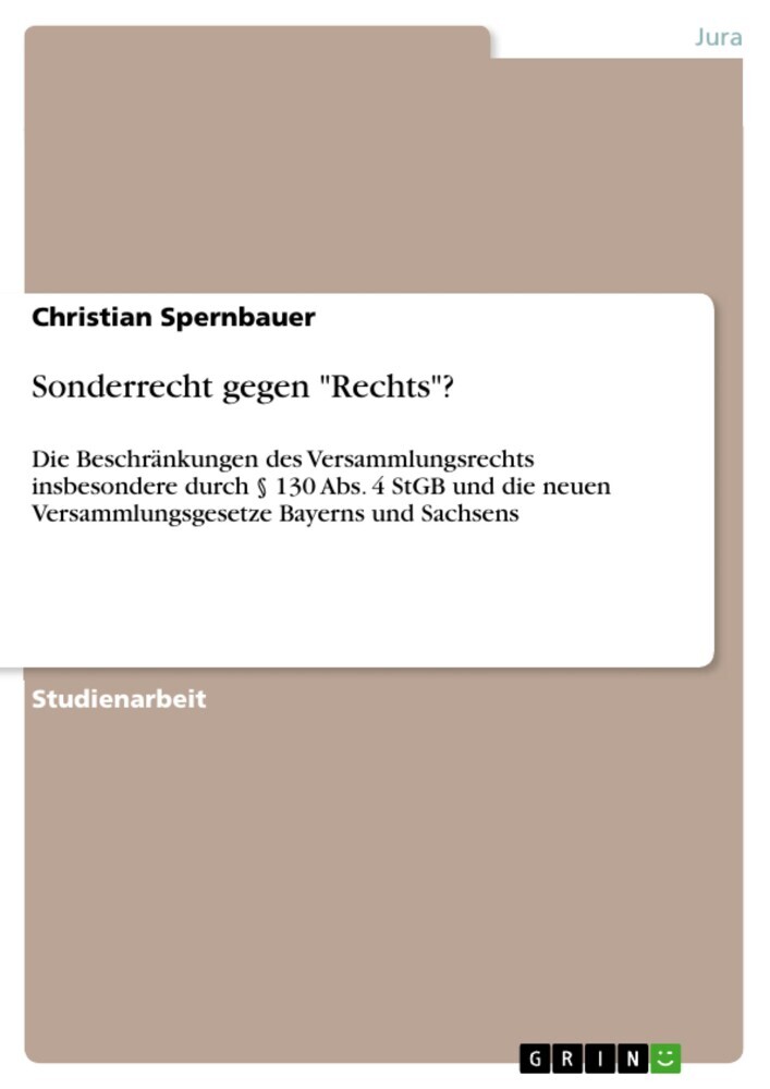 Sonderrecht gegen 'Rechts'? main product photo