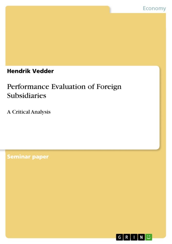 Performance Evaluation of Foreign Subsidiaries main product photo