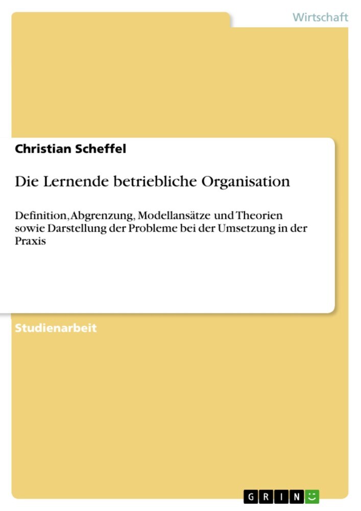 Die Lernende betriebliche Organisation main product photo