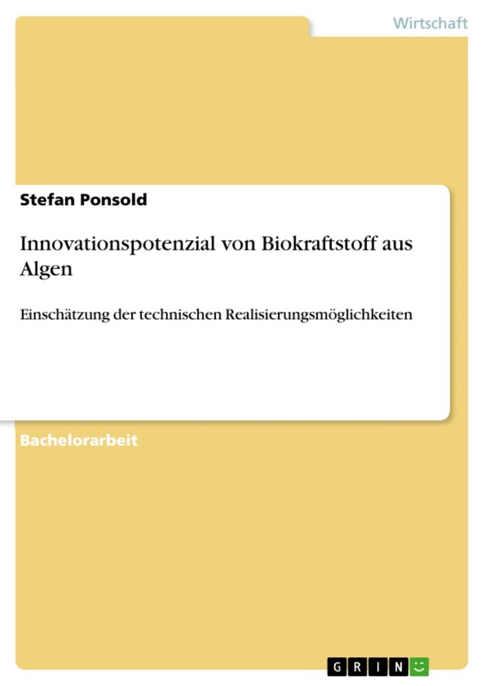 Innovationspotenzial von Biokraftstoff aus Algen main product photo