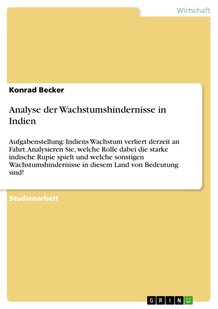 Analyse der Wachstumshindernisse in Indien main product photo