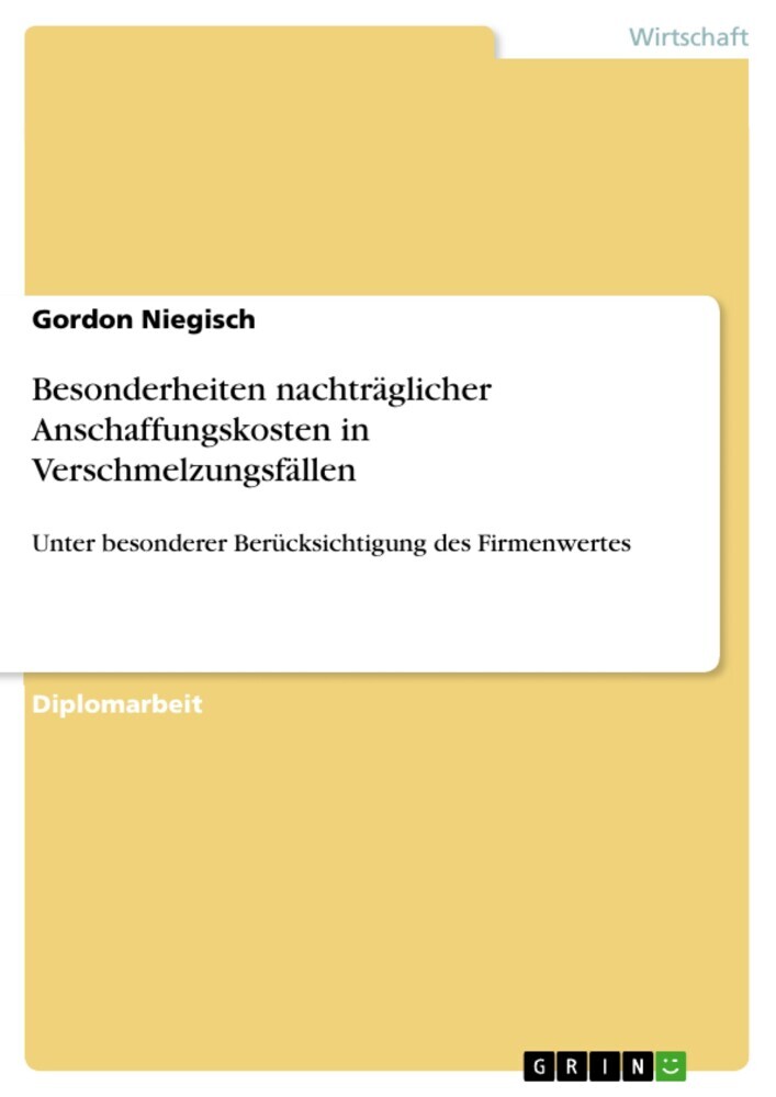 Besonderheiten nachträglicher Anschaffungskosten in Verschmelzungsfällen main product photo