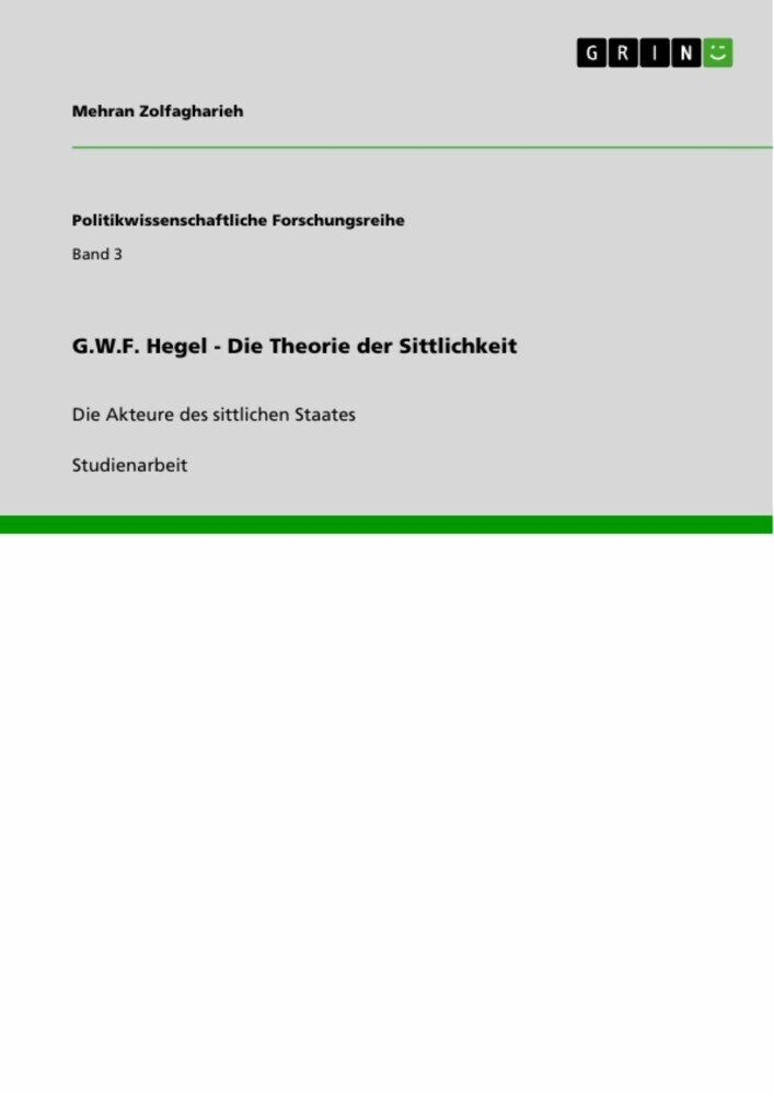 G.W.F. Hegel - Die Theorie der Sittlichkeit main product photo