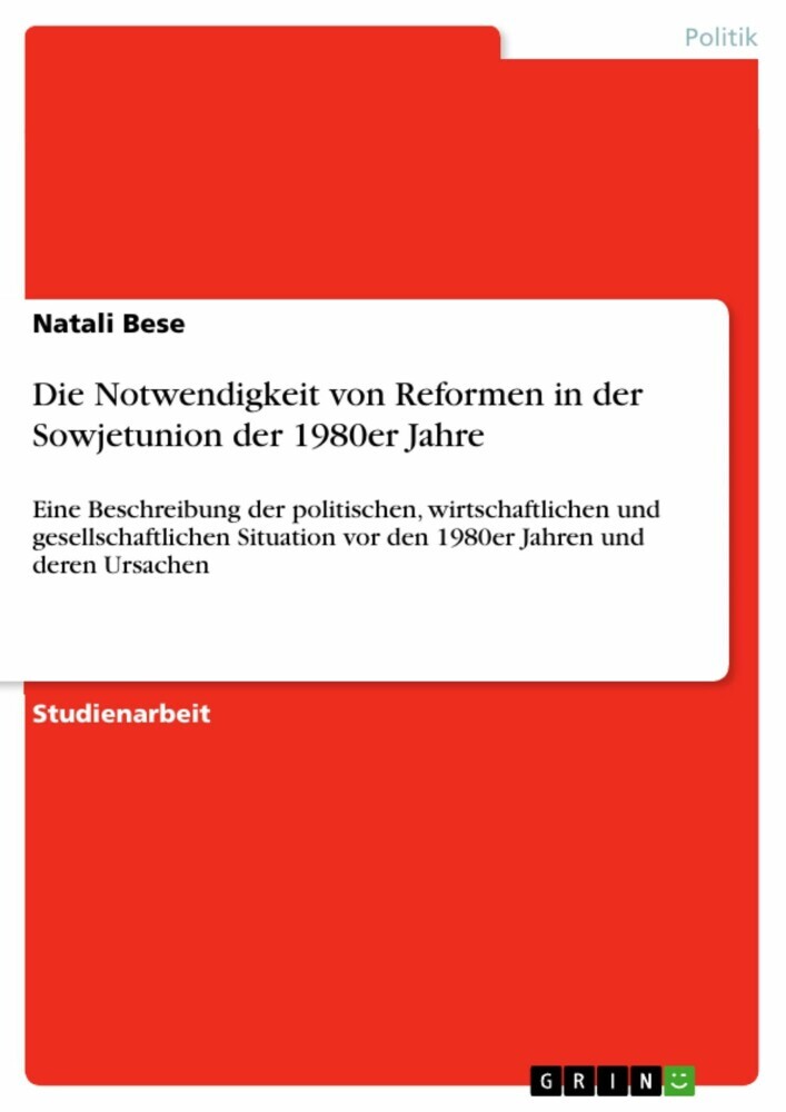 Die Notwendigkeit von Reformen in der Sowjetunion der 1980er Jahre main product photo