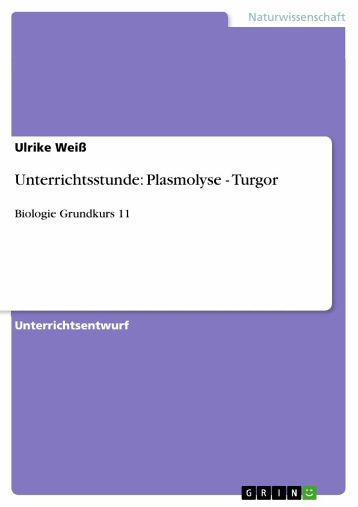 Unterrichtsstunde: Plasmolyse - Turgor main product photo