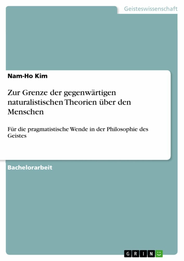 Zur Grenze der gegenwärtigen naturalistischen Theorien über den Menschen main product photo