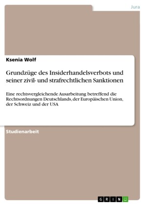 Grundzüge des Insiderhandelsverbots und seiner zivil- und strafrechtlichen Sanktionen