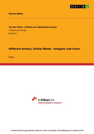 Different Actions, Similar Minds - Antigone and Creon main product photo