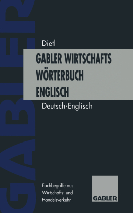 Wirtschaftswörterbuch / Commercial Dictionary.Pt.1