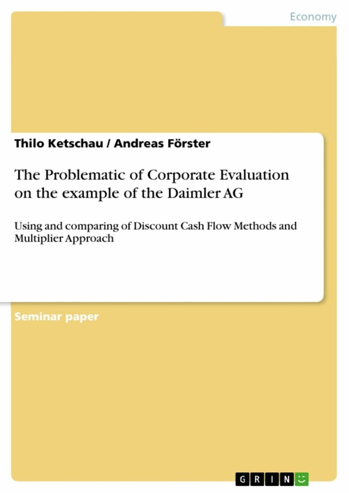 The Problematic of Corporate Evaluation on the example of the Daimler AG main product photo