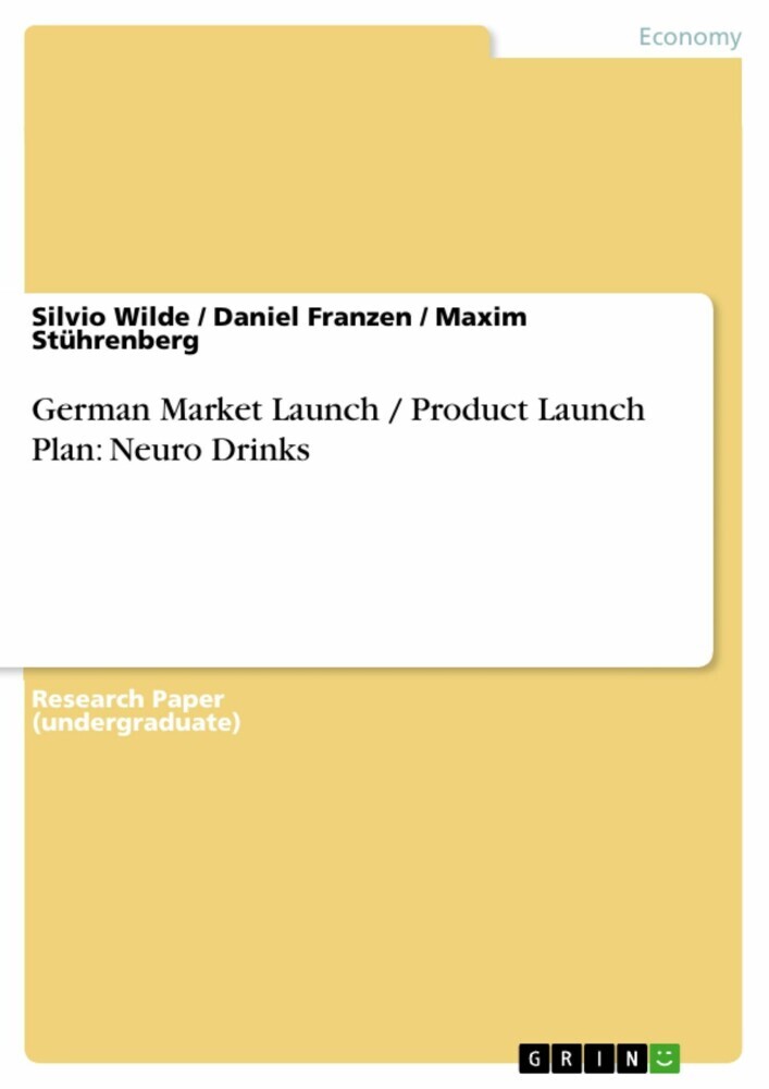 German Market Launch / Product Launch Plan: Neuro Drinks main product photo