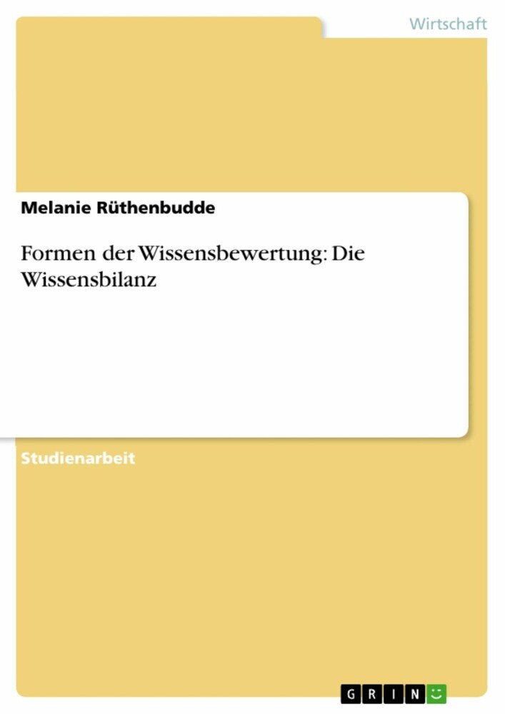 Formen der Wissensbewertung: Die Wissensbilanz main product photo