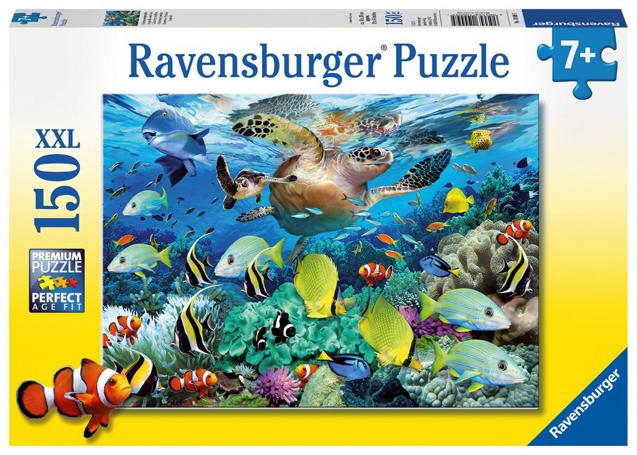 Ravensburger Kinderpuzzle - 10009 Unterwasserparadies - Unterwasserwelt-Puzzle für Kinder ab 7 Jahren, mit 150 Teilen im XXL-Format main product photo