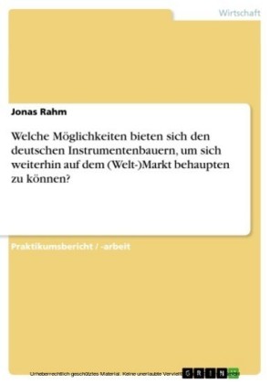 Welche Möglichkeiten bieten sich den deutschen Instrumentenbauern, um sich weiterhin auf dem (Welt-)Markt behaupten zu können?