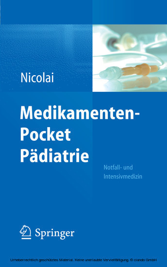 Medikamenten-Pocket Pädiatrie - Notfall- und Intensivmedizin main product photo