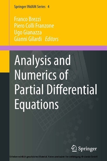 Analysis and Numerics of Partial Differential Equations main product photo