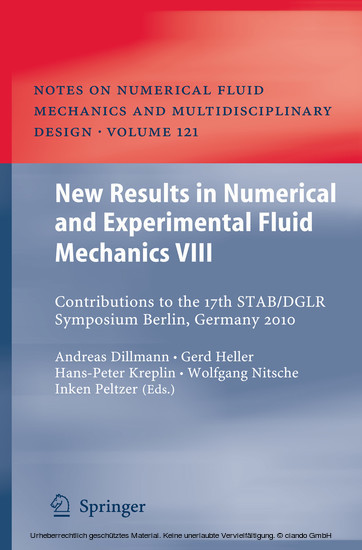 New Results in Numerical and Experimental Fluid Mechanics VIII main product photo