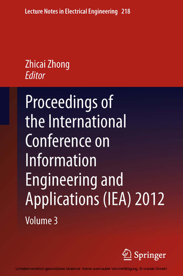 Proceedings of the International Conference on Information Engineering and Applications (IEA) 2012 main product photo