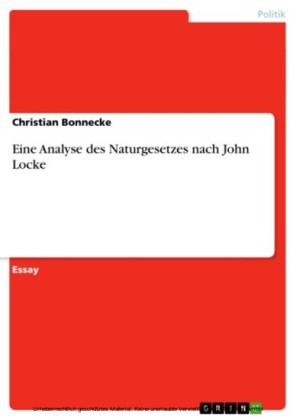 Eine Analyse des Naturgesetzes nach John Locke