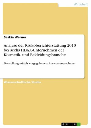 Analyse der Risikoberichterstattung 2010 bei sechs HDAX-Unternehmen der Kosmetik- und Bekleidungsbranche
