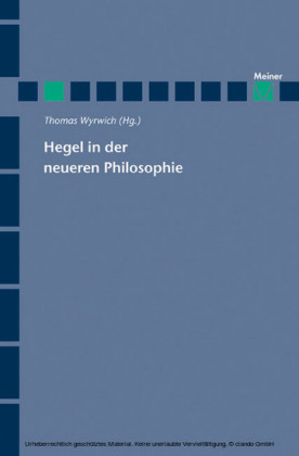 Hegel in der neueren Philosophie