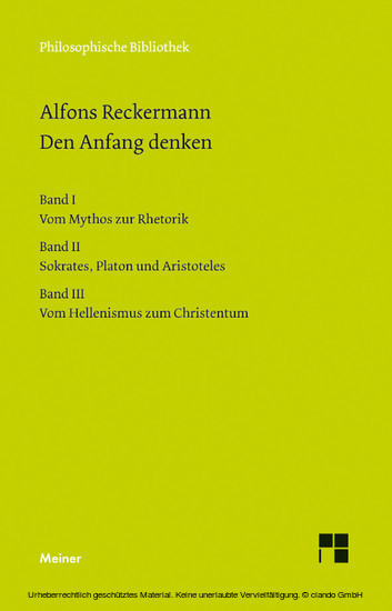 Den Anfang denken Bände I-III main product photo