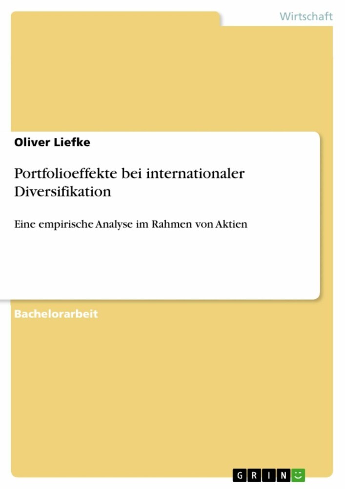 Portfolioeffekte bei internationaler Diversifikation main product photo