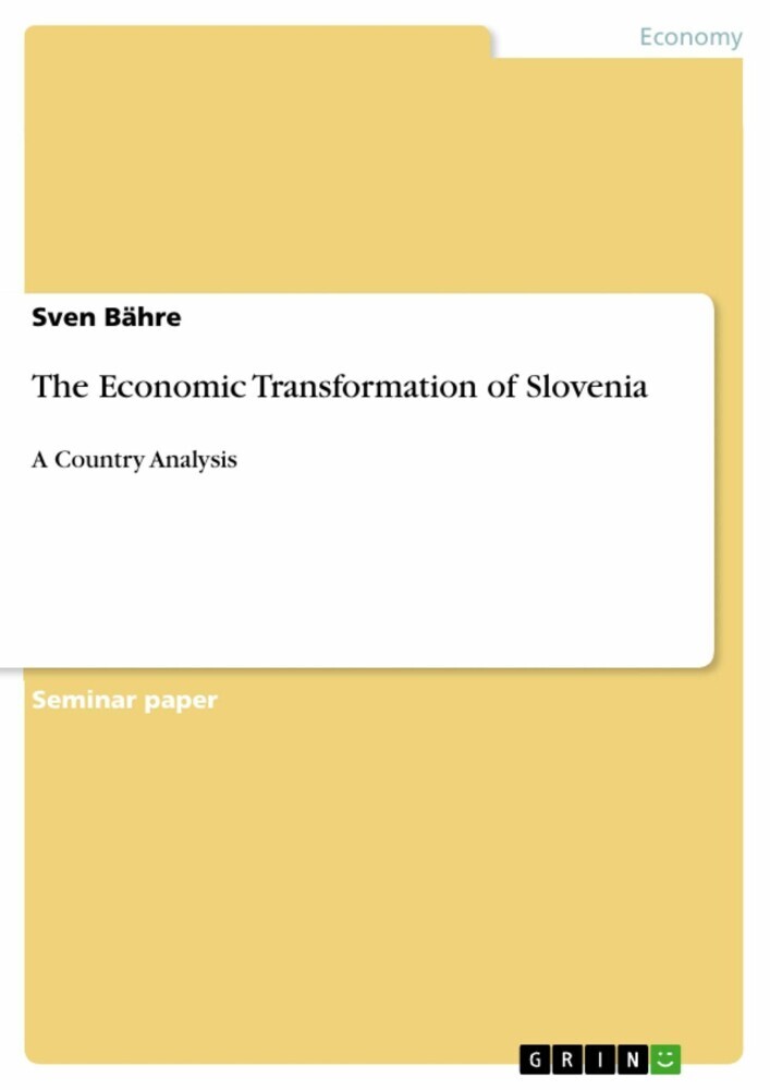 The Economic Transformation of Slovenia main product photo