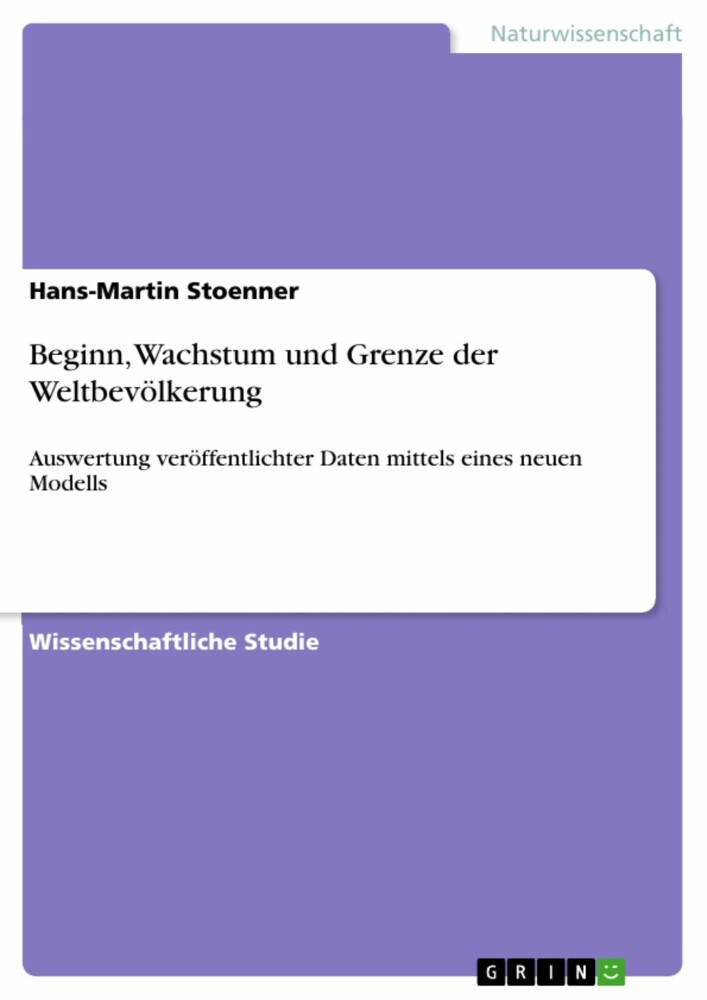 Beginn, Wachstum und Grenze der Weltbevölkerung main product photo