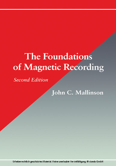 The Foundations of Magnetic Recording main product photo