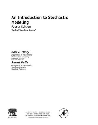 An Introduction to Stochastic Modeling, Student Solutions Manual (e-only)