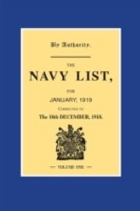 Navy List January 1919 - Volume 1 main product photo