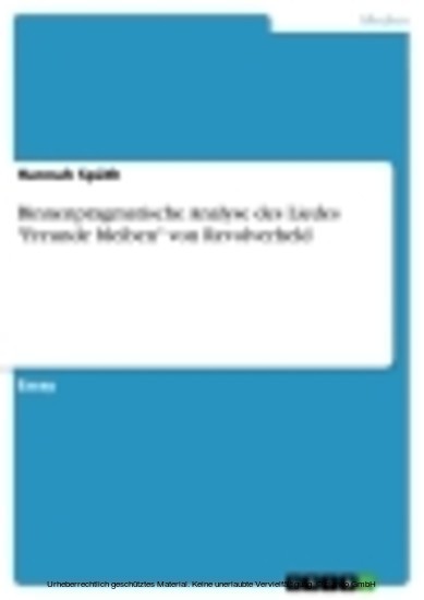 Binnenpragmatische Analyse des Liedes 'Freunde bleiben' von Revolverheld main product photo