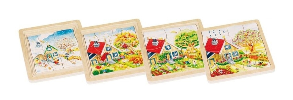 Schichtenpuzzle Jahreszeiten (Holzpuzzle) main product photo