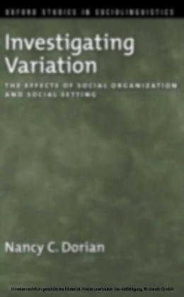 Investigating Variation The Effects of Social Organization and Social Setting