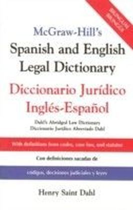 McGraw-Hill's Spanish and English Legal Dictionary main product photo
