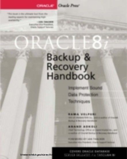 Oracle8i Backup & Recovery main product photo