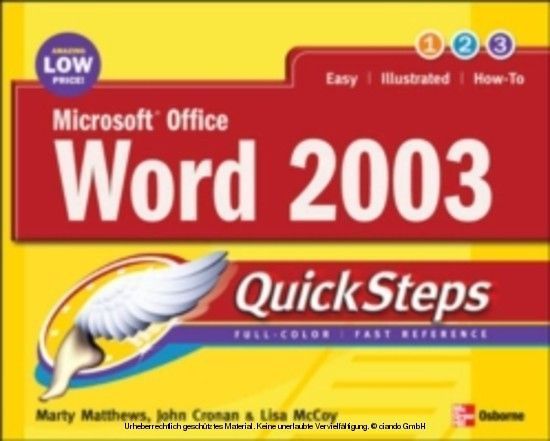 Microsoft Office Word 2003 QuickSteps main product photo